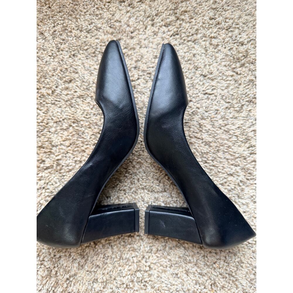 Black block heel pointy toe pumps nwot 7 - Picture 3 of 7